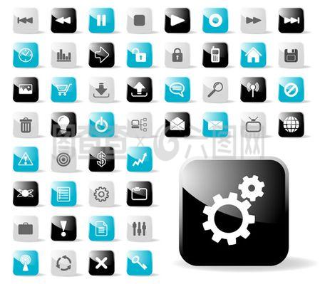 web2.0網(wǎng)頁設(shè)計(jì)圖標(biāo)矢量圖