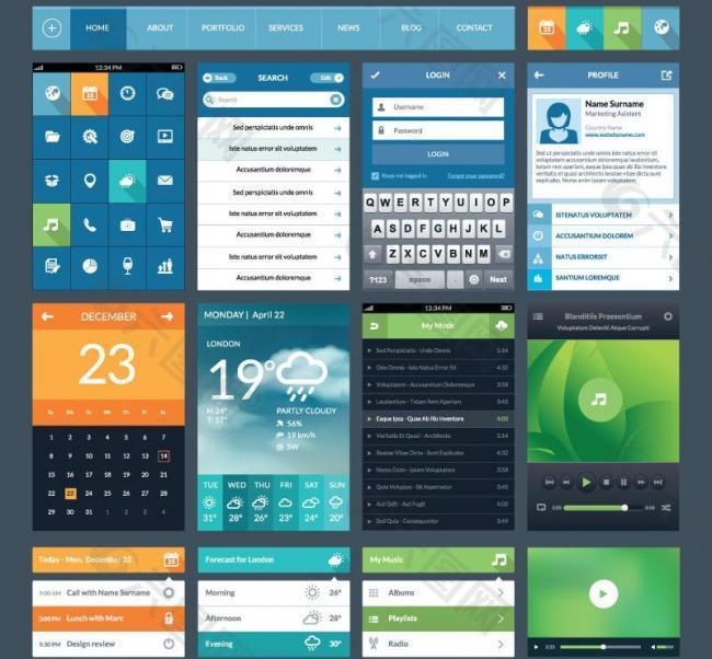 手機設計界面圖片